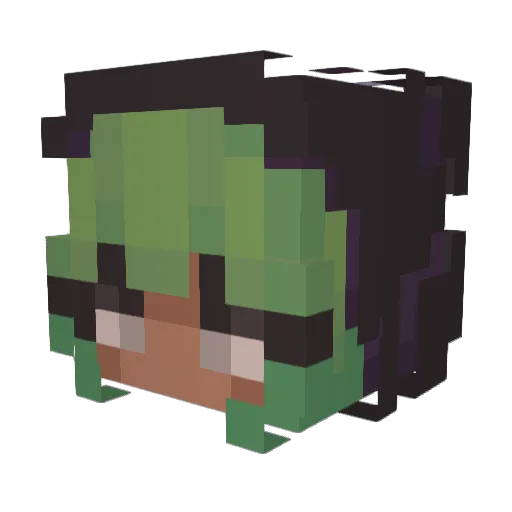 Knyckoll Minecraft avatar head, 3D render