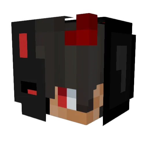 KnyfFite Minecraft avatar head, 3D render