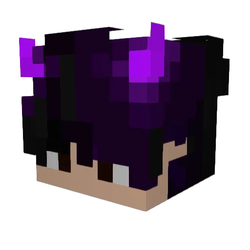 Knz42L Minecraft avatar head, 3D render