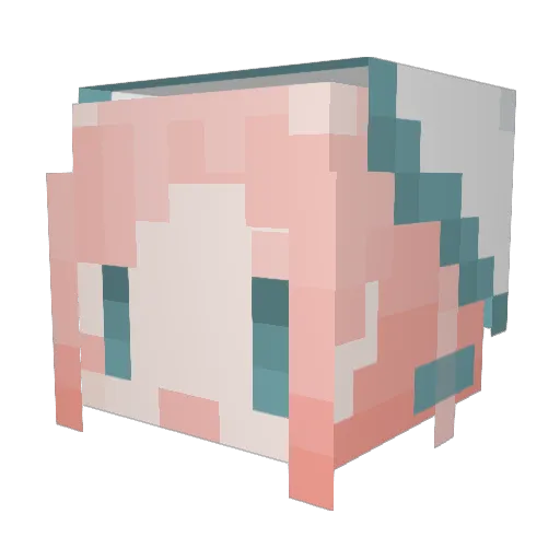 Ko4ba Minecraft avatar head, 3D render