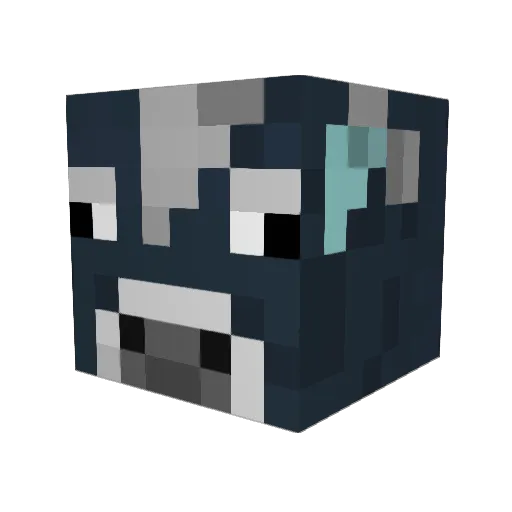 KoCow77 Minecraft avatar head, 3D render