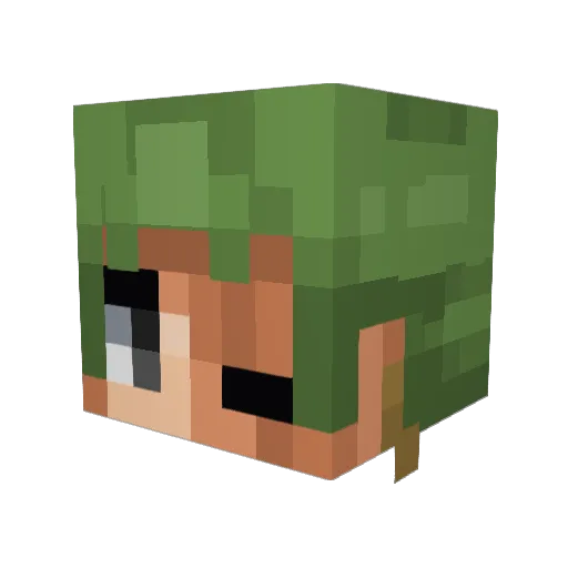 KoIadz Minecraft avatar head, 3D render