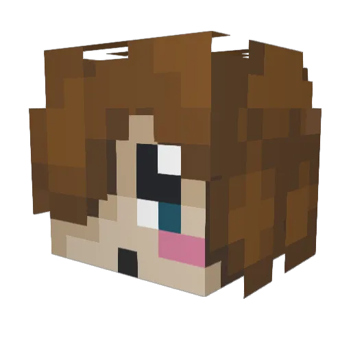 KoKoPlayzzz Minecraft avatar head, 3D render