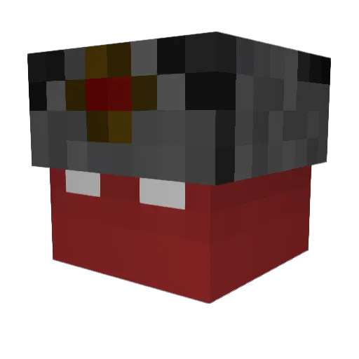 KoMMyHNcT Minecraft avatar head, 3D render
