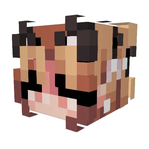 KoNekoKokoNe Minecraft avatar head, 3D render