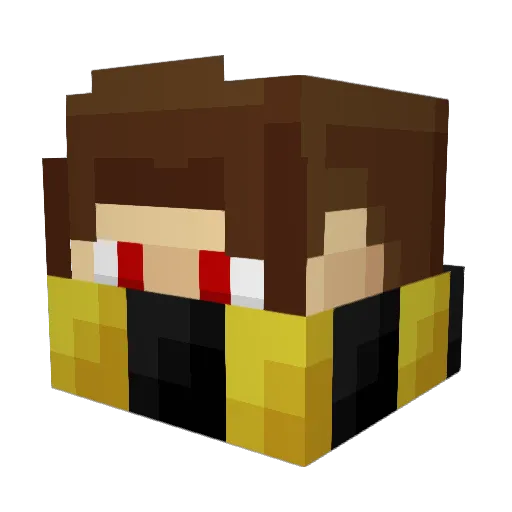 KoNmA Minecraft avatar head, 3D render
