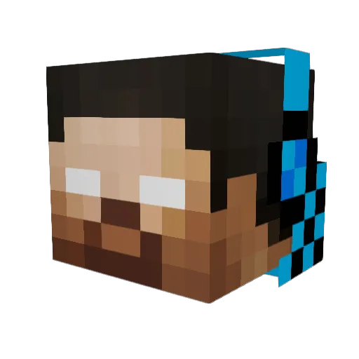 KoReNChannel1 Minecraft avatar head, 3D render