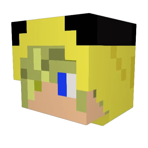 KoShaa Minecraft avatar head, 3D render