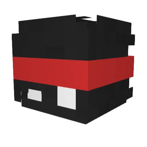 KoTiKeT Minecraft avatar head, 3D render