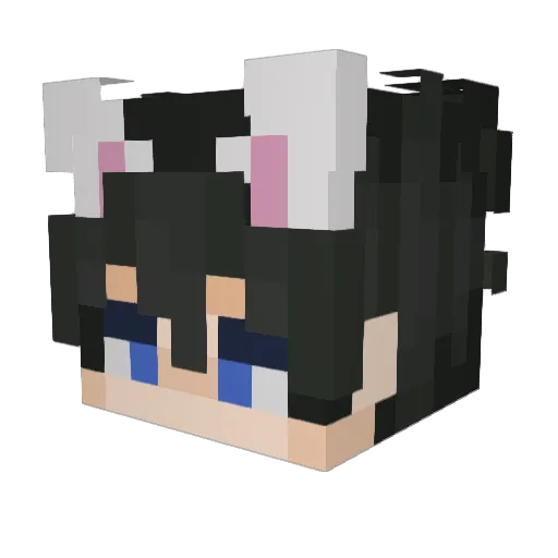 KoTyro_ Minecraft avatar head, 3D render