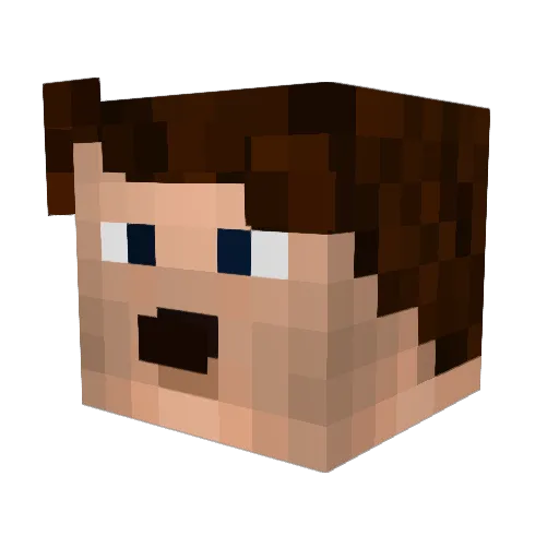 KoZiQUER Minecraft avatar head, 3D render