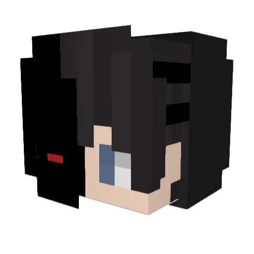 Ko_YT Minecraft avatar head, 3D render