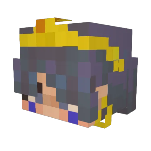 Ko_la Minecraft avatar head, 3D render
