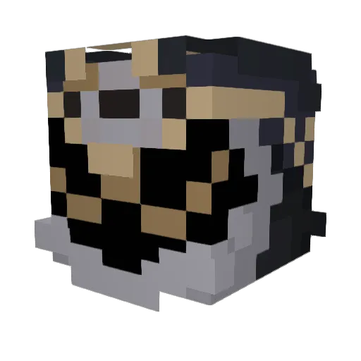 Ko_omote Minecraft avatar head, 3D render