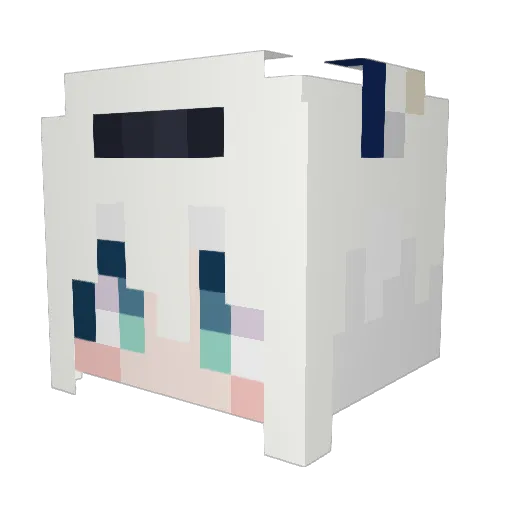 Ko_saki Minecraft avatar head, 3D render