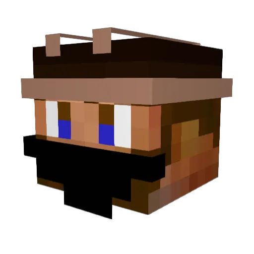 KoaCowboy Minecraft avatar head, 3D render