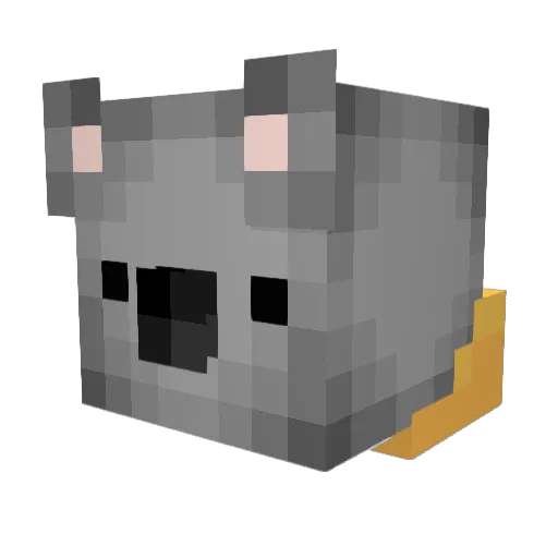 Koala_Coffee Minecraft avatar head, 3D render