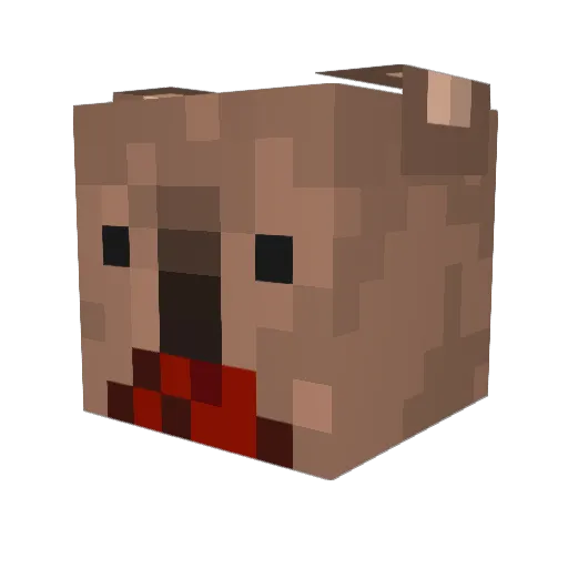 Koala_Steamed Minecraft avatar head, 3D render
