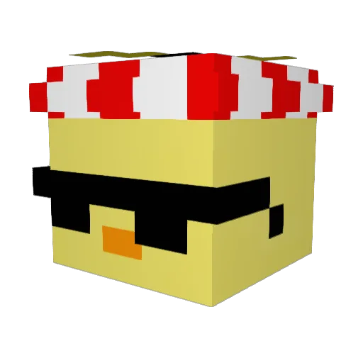 Koalakale Minecraft avatar head, 3D render