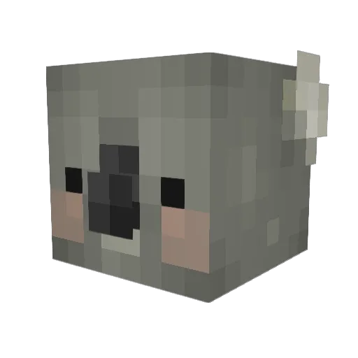 Koalibre Minecraft avatar head, 3D render
