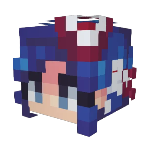 Koalisa Minecraft avatar head, 3D render