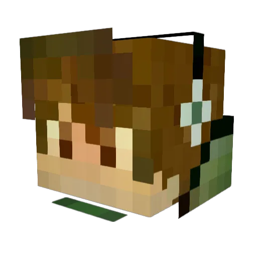 Koaloth Minecraft avatar head, 3D render