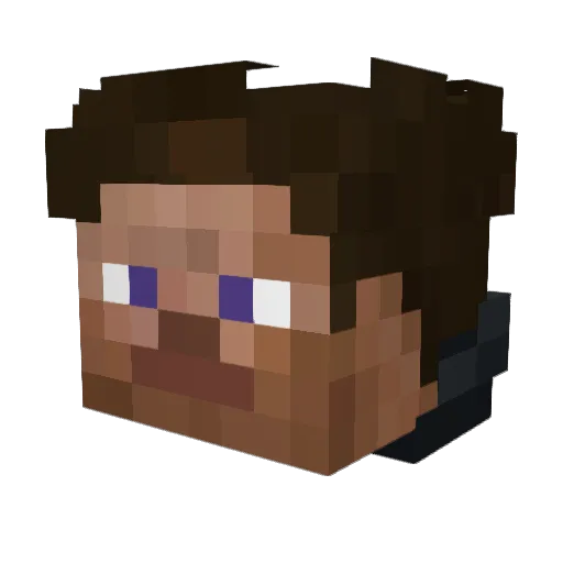 Koanuh Minecraft avatar head, 3D render