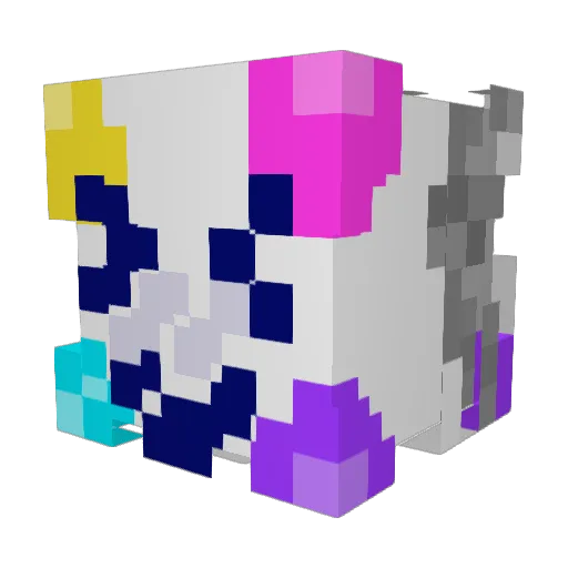 Koatse Minecraft avatar head, 3D render
