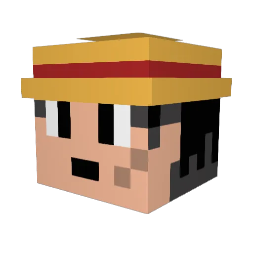 KobaX Minecraft avatar head, 3D render