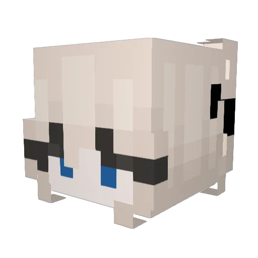 Kobayoo Minecraft avatar head, 3D render