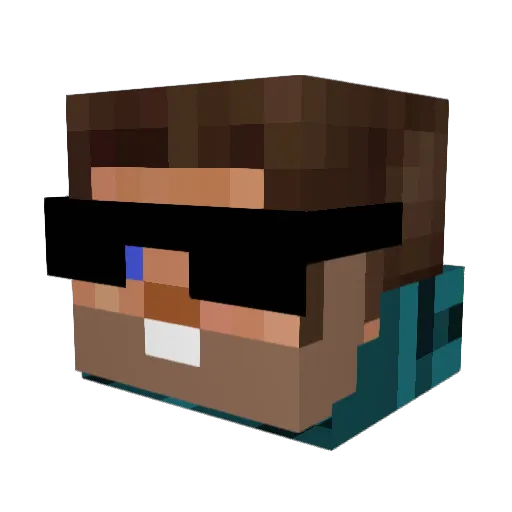 Kobe1Kenobi Minecraft avatar head, 3D render