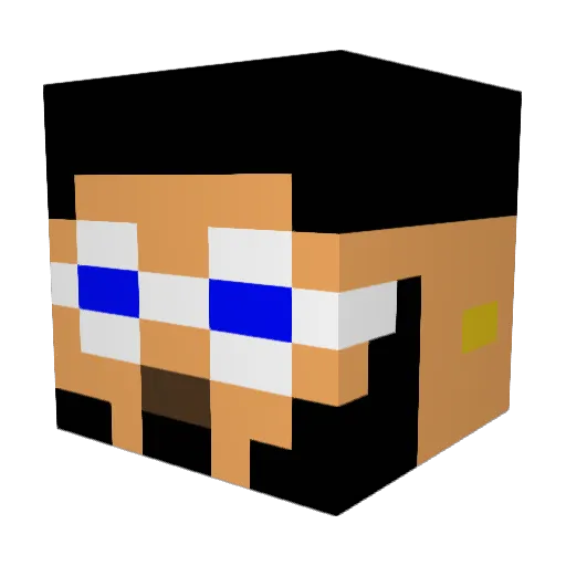 Kobe2323 Minecraft avatar head, 3D render