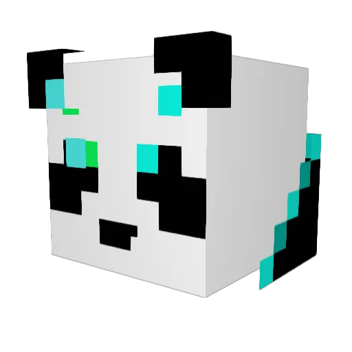 Kobe24_ Minecraft avatar head, 3D render