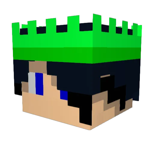 KobeKob Minecraft avatar head, 3D render