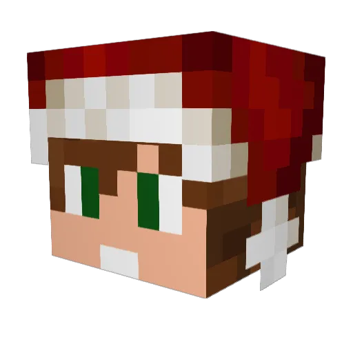 KobeLakersBryant Minecraft avatar head, 3D render