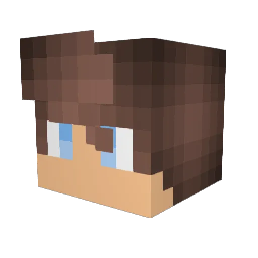 KobeX Minecraft avatar head, 3D render