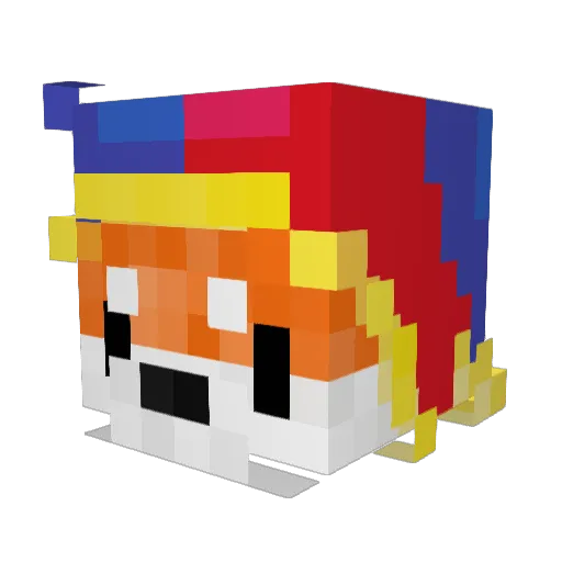 Kobebbb Minecraft avatar head, 3D render