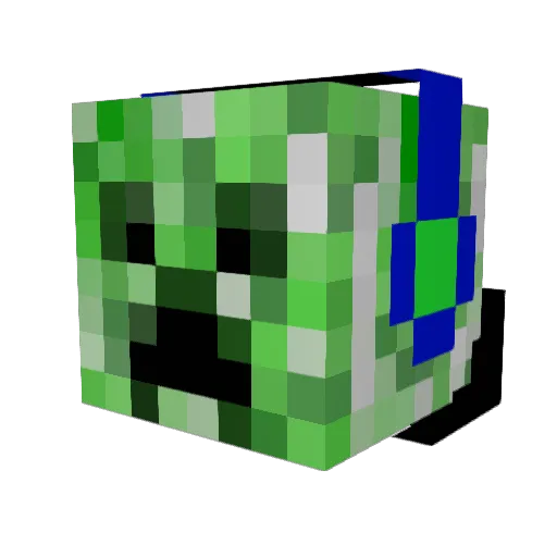 Kobecool Minecraft avatar head, 3D render