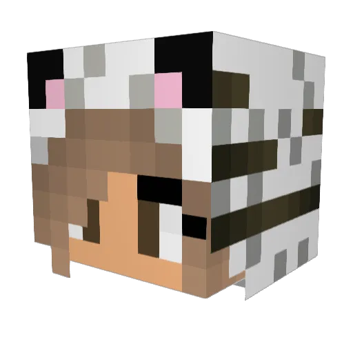 Kobeeh Minecraft avatar head, 3D render