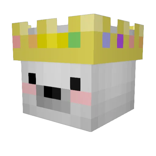 KobiBear Minecraft avatar head, 3D render
