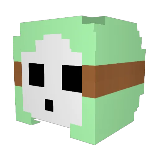 Minecraft-Avatar von KobiDreams: Kopf als 3D-Render