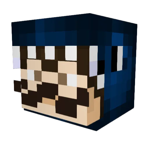 Kobje Minecraft avatar head, 3D render