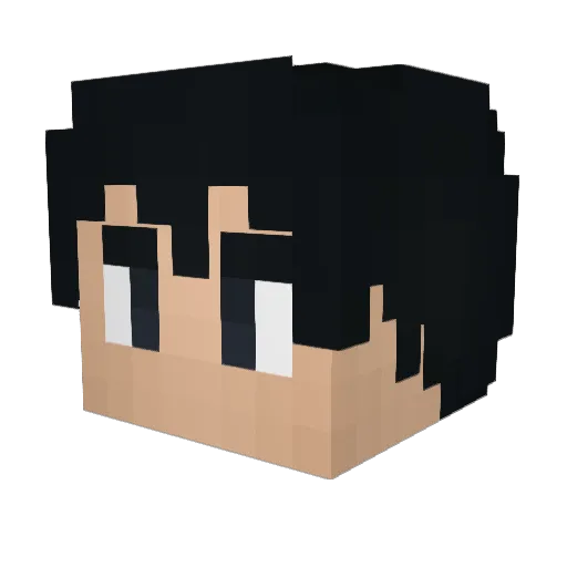Koblack Minecraft avatar head, 3D render