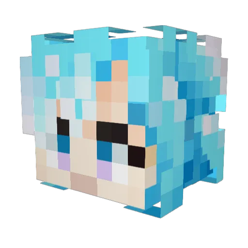 KobokanAer Minecraft avatar head, 3D render