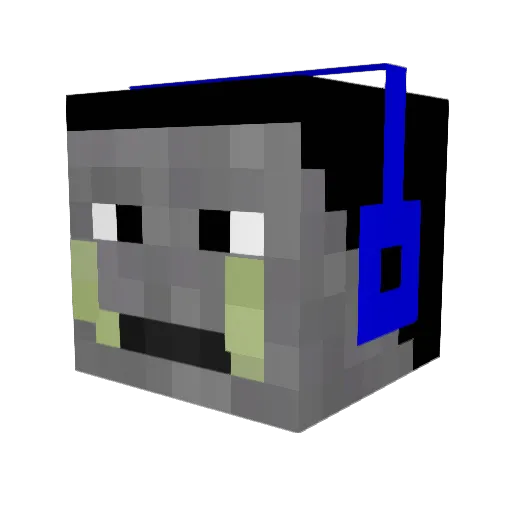 Kobold19 Minecraft avatar head, 3D render