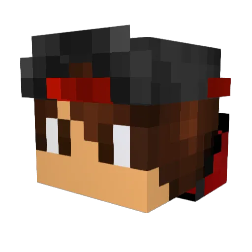KoboldSack Minecraft avatar head, 3D render
