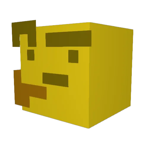 Kobradongs Minecraft avatar head, 3D render