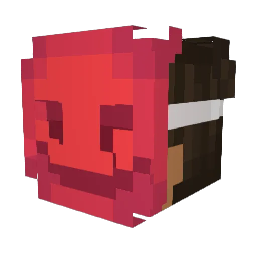 Kobu120 Minecraft avatar head, 3D render