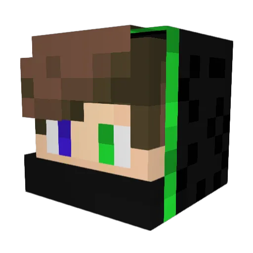 Kobu31 Minecraft avatar head, 3D render