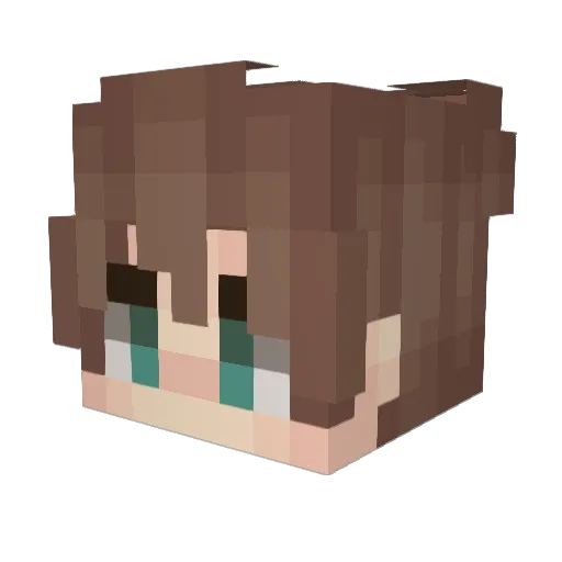 KobuWobu Minecraft avatar head, 3D render